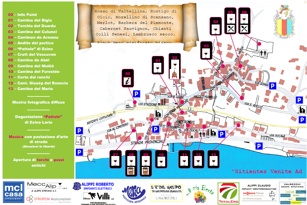 mappa Olcio in cantina 2018
